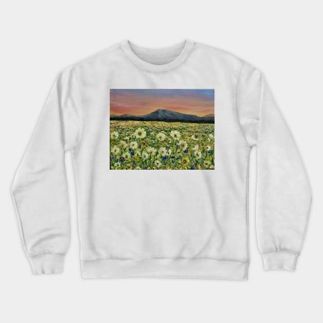 Field of Flowers Crewneck Sweatshirt by Allison Prior Art